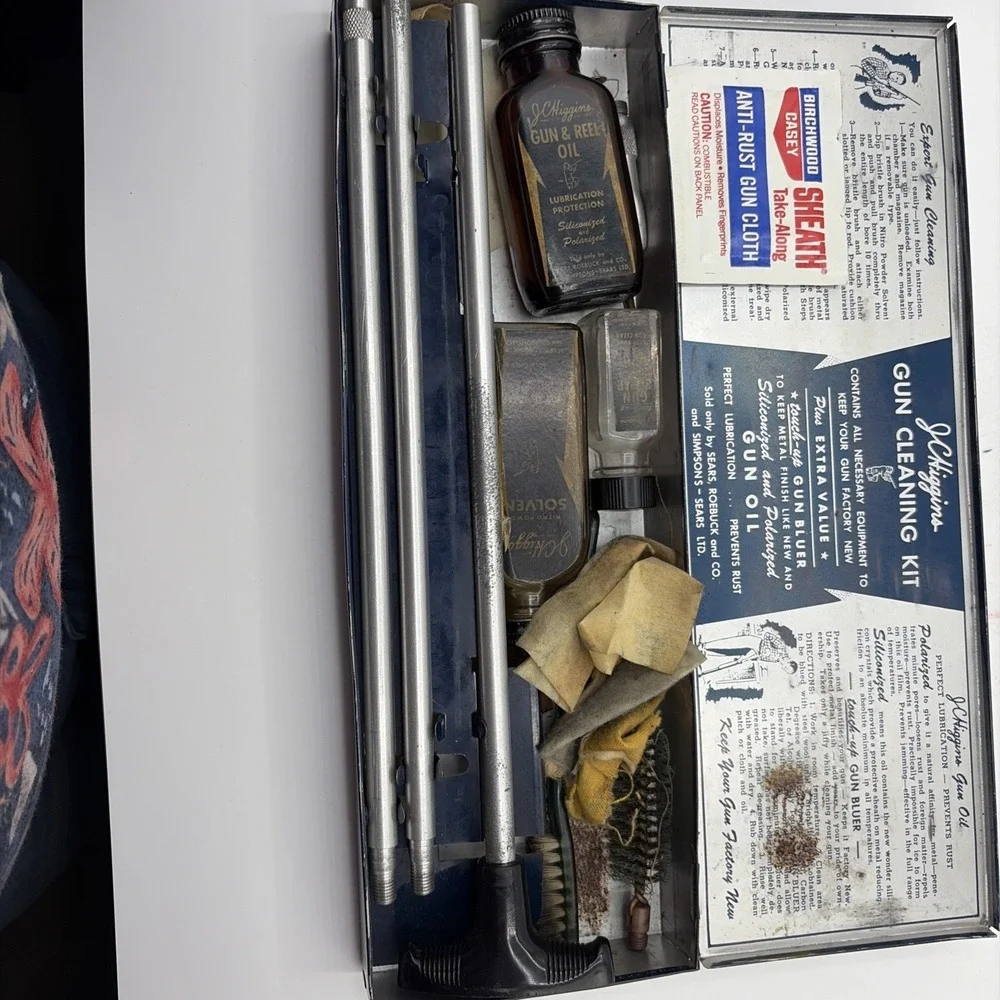Vintage JC Higgins No. 710 Gun Cleaning Kit Sears Rifle Shotgun Cleaning Set